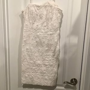Strapless white dress